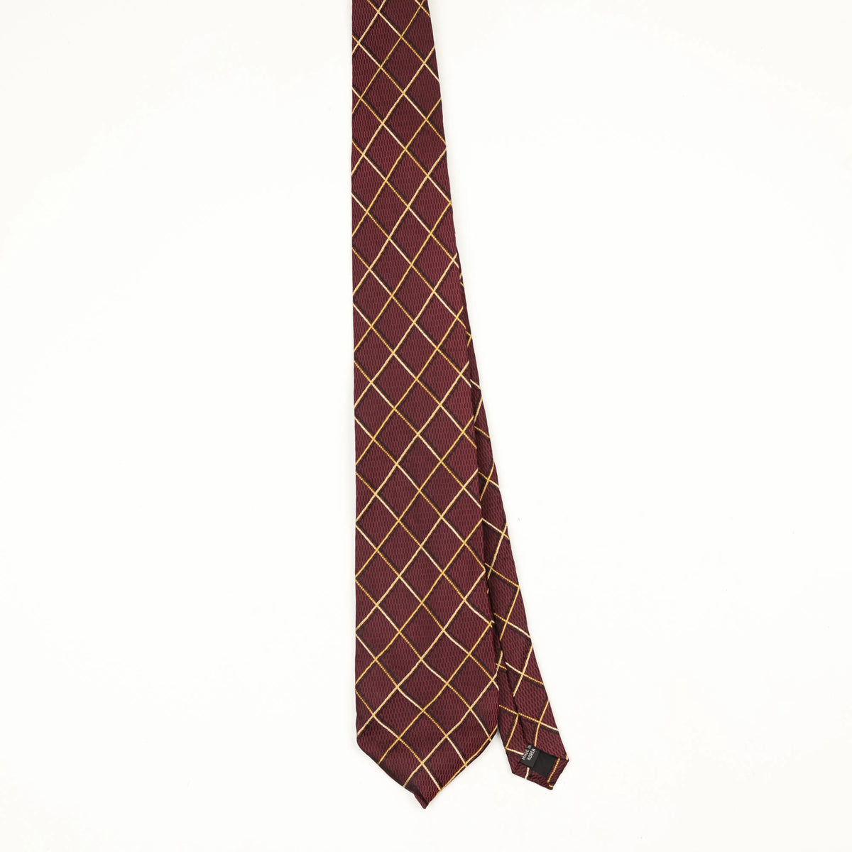 Front Front of Vintage 1990's Check Patterned Tie