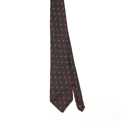 Front of Vintage 1990's Geoffrey Beene Polka Dot Patterned Tie