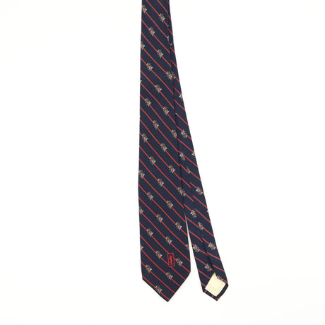 Front Front of Vintage 1990's Yves Saint Laurent Striped Patterned Tie