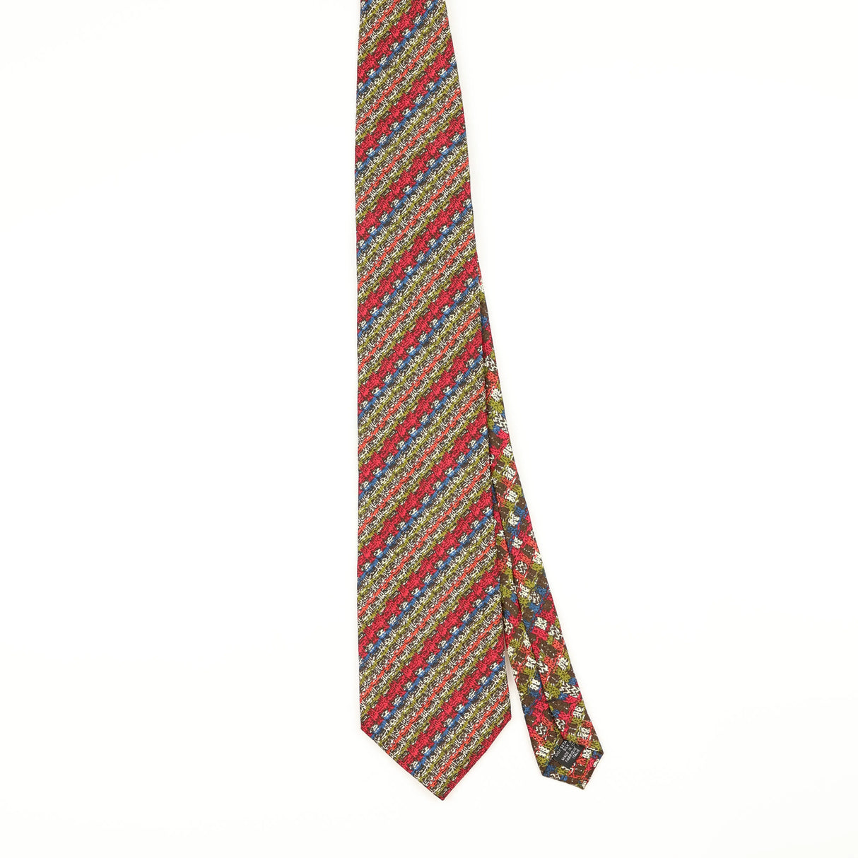 Front of Vintage 1990's Missoni Striped Patterned Tie