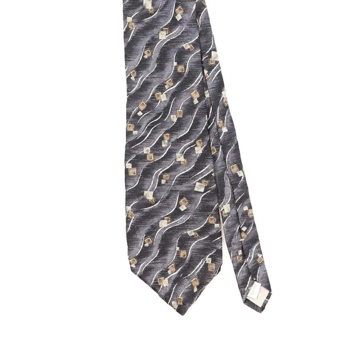 Front Front Detail of Vintage 1990's Pierre Cardin Geometric Patterned Tie