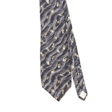 Front Front Detail of Vintage 1990's Pierre Cardin Geometric Patterned Tie