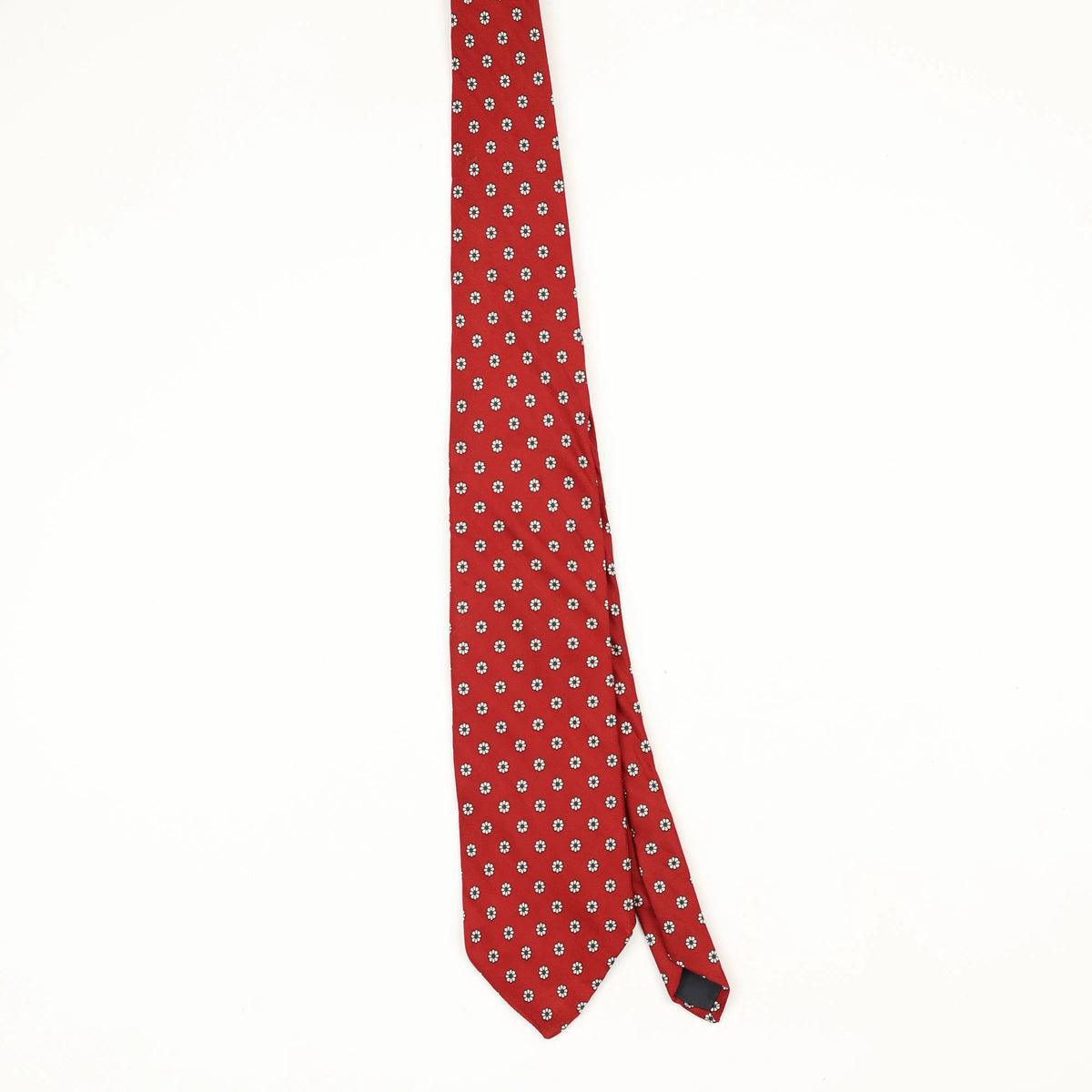 Front Front of Vintage 1990's Brooks Brothers Flowers Geometric Patterned Tie