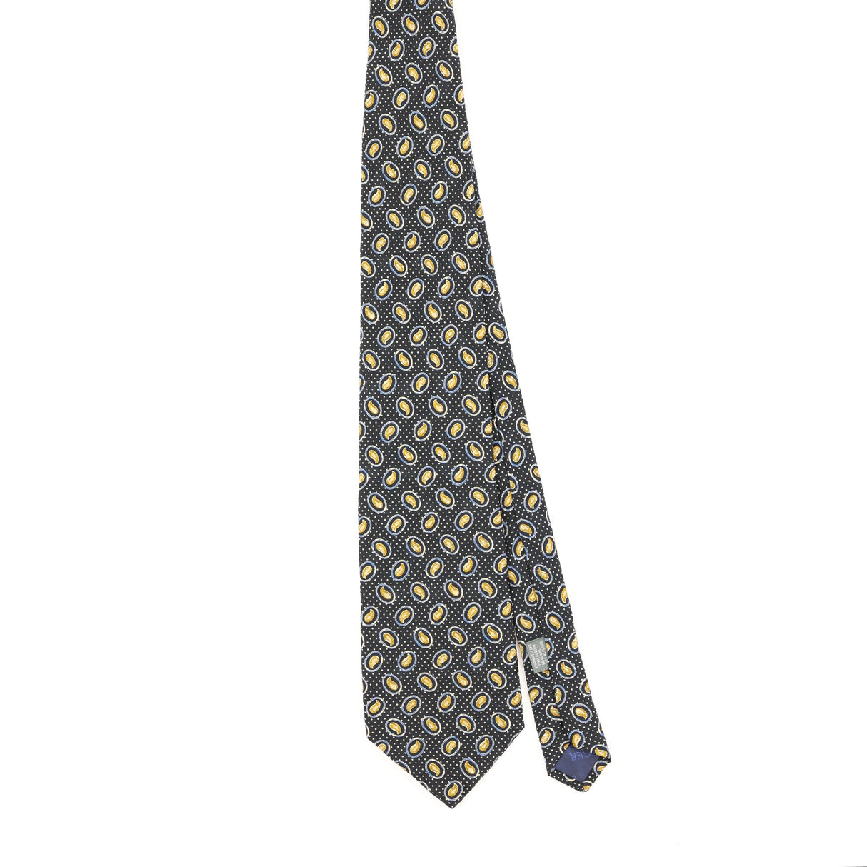 Front Front of Vintage 1990's Jaeger Paisley Patterned Tie