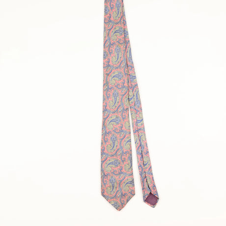 Front of Vintage 1990's Oleg Cassini Paisley Patterned Tie