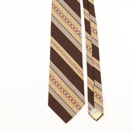 Front Detail of Vintage Striped Patterned Tie