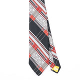 Front Front Detail of Vintage 1980's Striped Patterned Tie