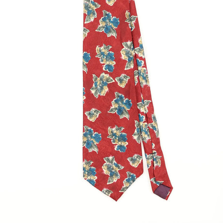 Front Detail of Vintage 1990's Floral Patterned Tie