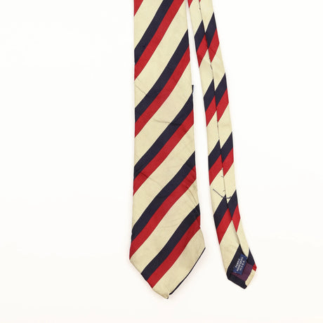 Front Detail of Vintage Lands' End Striped Patterned Tie