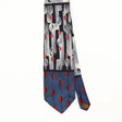 Front Front Detail of Vintage 1990's Pierre Balmain Circles Geometric Patterned Tie