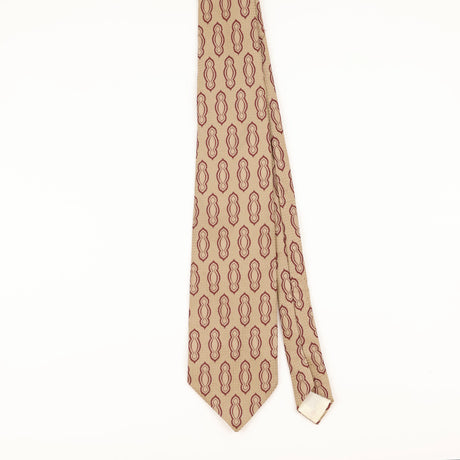 Front of Vintage 1970's Geometric Patterned Tie
