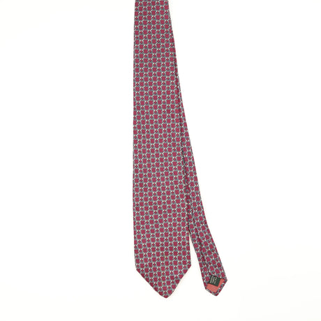 Front Front of Vintage 1990's Bert Pulitzer Links Geometric Patterned Tie