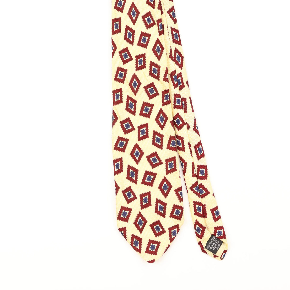 Front Detail of Vintage 1990's Stafford Geometric Patterned Tie