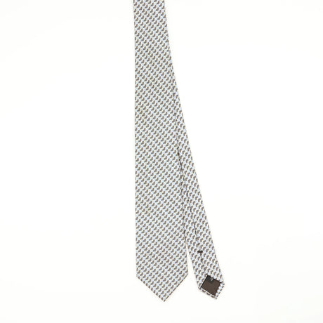 Front Front of Vintage 1990's Ermenegildo Zegna Geometric Patterned Tie