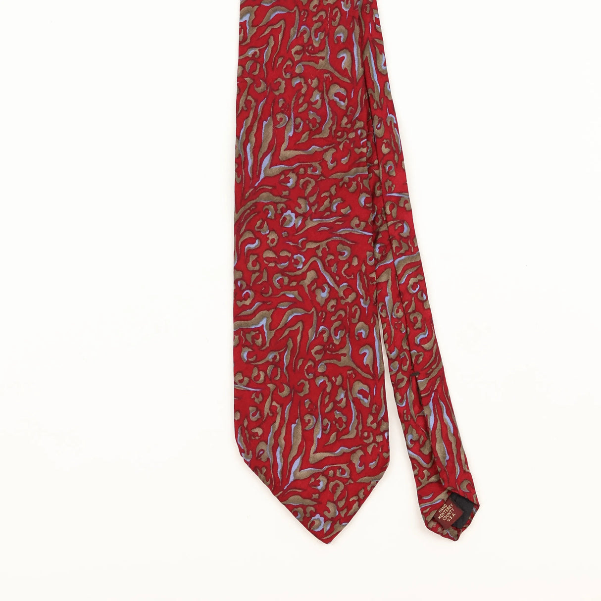 Front Detail of Vintage 1990's Abstract Patterned Tie