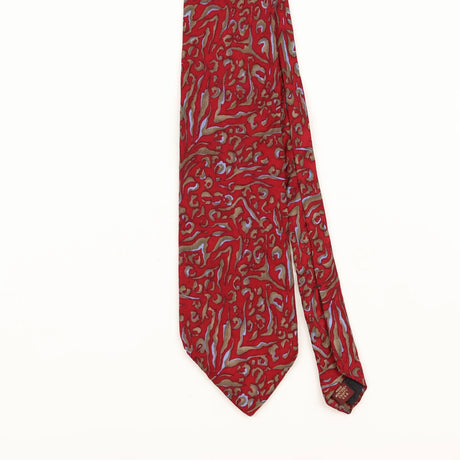 Front Detail of Vintage 1990's Abstract Patterned Tie