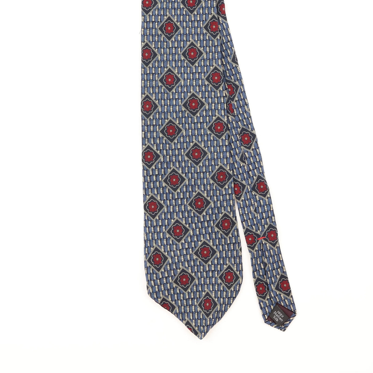 Front Detail of Vintage 1990's Geometric Patterned Tie