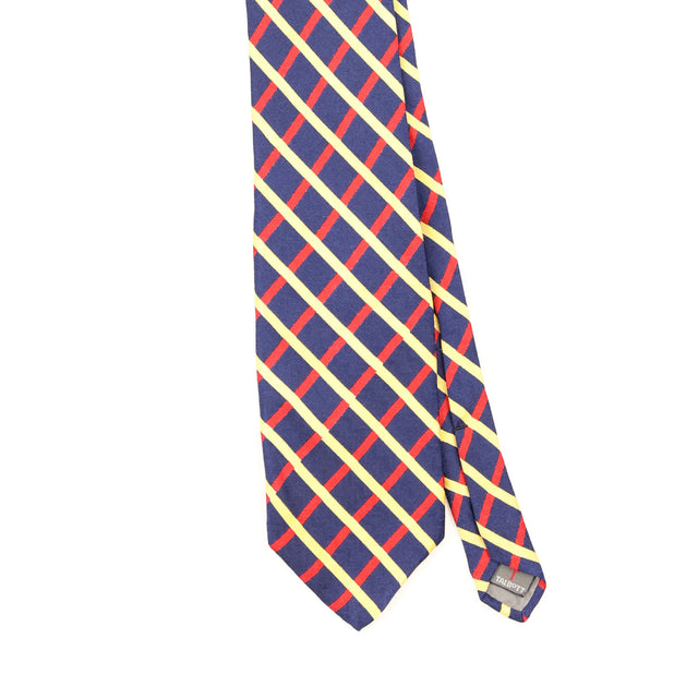 Front Detail of Vintage 1990's Robert Talbott Check Patterned Tie