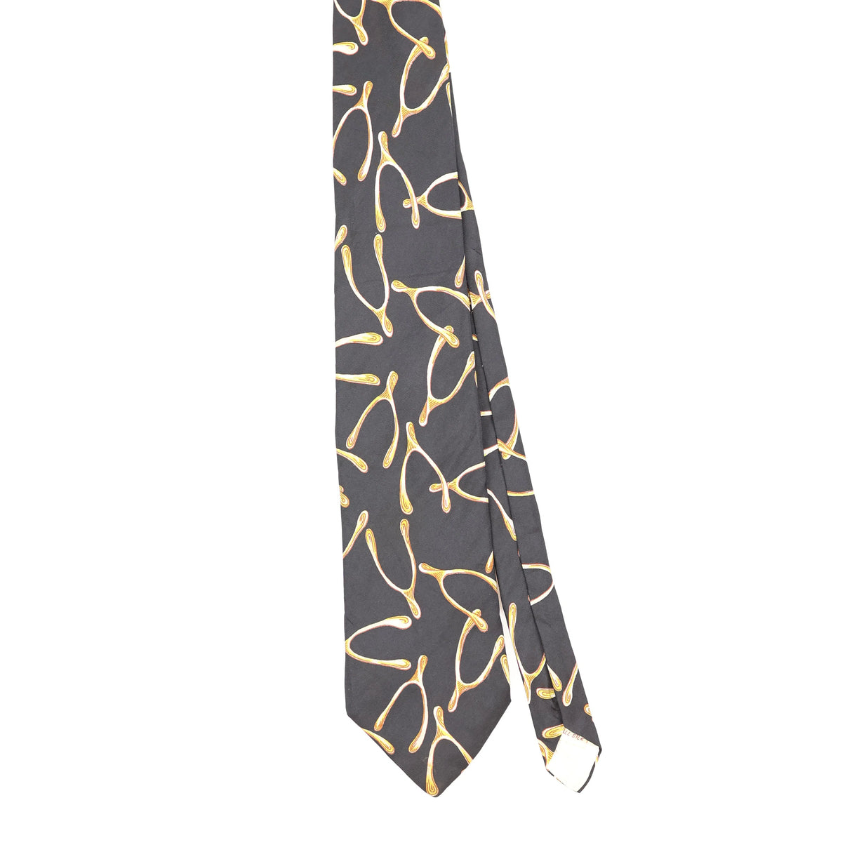 Front Front of Vintage 1980's Cerruti 1881 Wishbones Geometric Patterned Tie