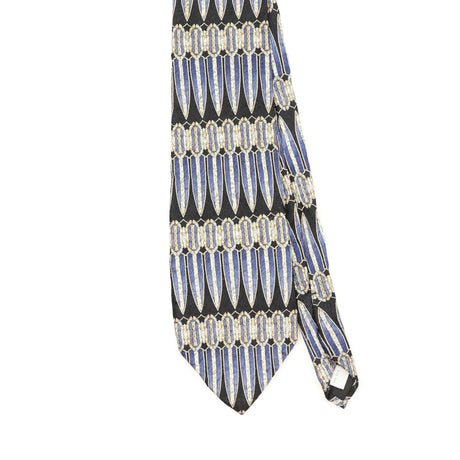 Front Front Detail of Vintage 1990's Pierre Cardin Geometric Patterned Tie