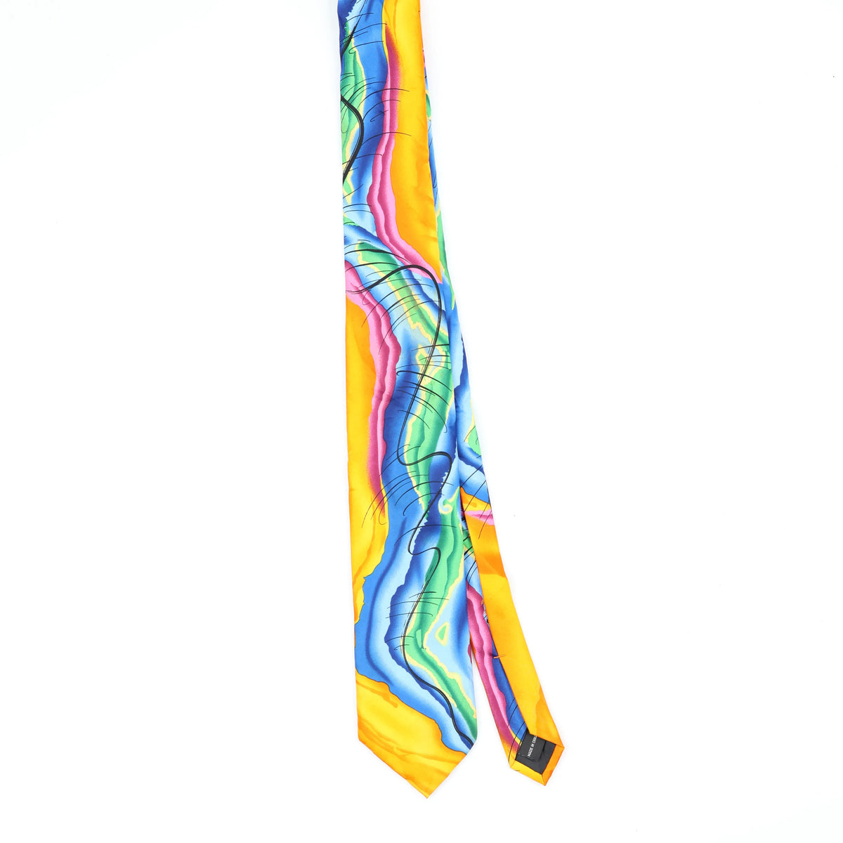 Front Front of Vintage Jerry Garcia Liquid Torso Abstract Patterned Tie