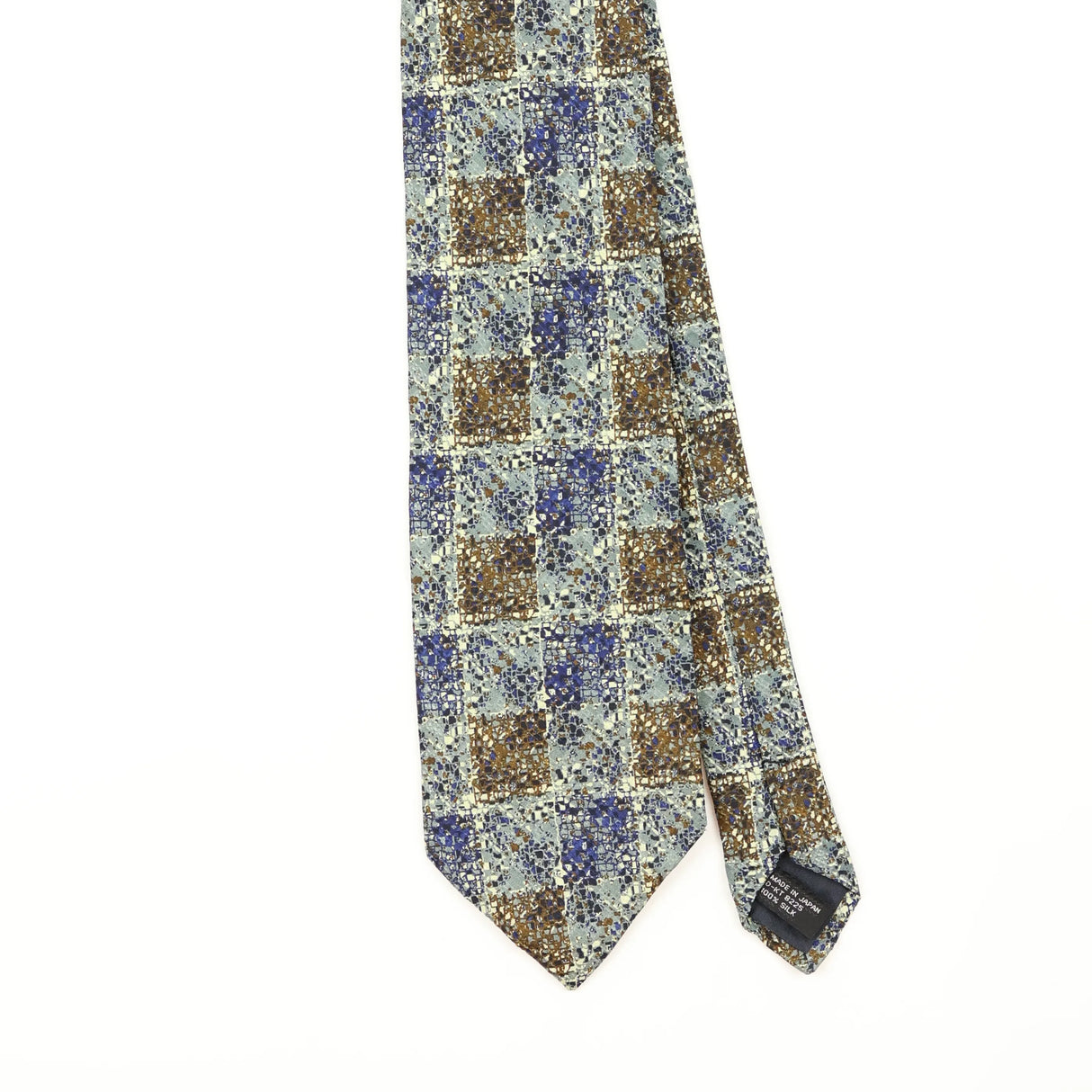 Front Detail of Vintage 1990's Jhane Barnes Geometric Patterned Tie