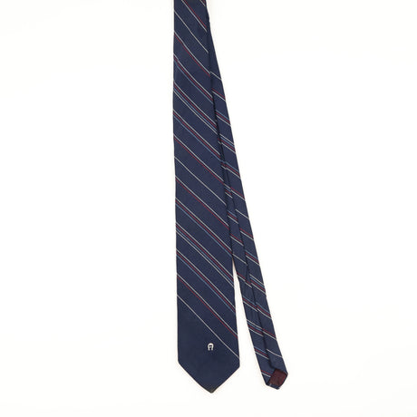 Front of Vintage 1990's Etienne Aigner Striped Patterned Tie