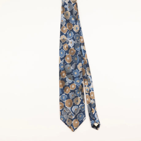 Front of Vintage 1990's Oscar De La Renta Geometric Patterned Tie