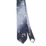 Front Front Detail of Vintage 1980's Circles Striped Patterned Tie