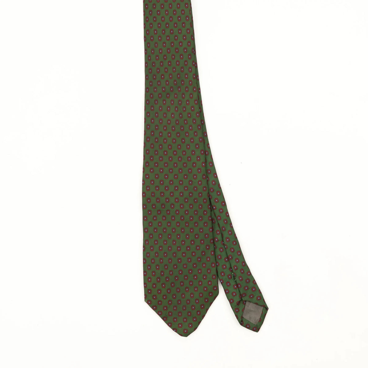 Front Front Detail of Vintage 1990's Polka Dot Patterned Tie