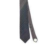Front Detail of Vintage 1980's Carven Striped Patterned Tie