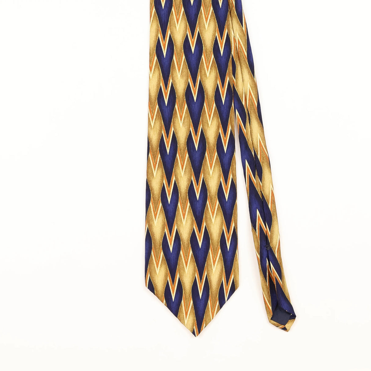 Front Detail of Vintage 1990's Stonehenge Cocktail Collection Martini Geometric Patterned Tie
