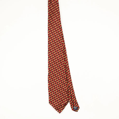 Front Front of Vintage 1990's Lands' End Geometric Patterned Tie