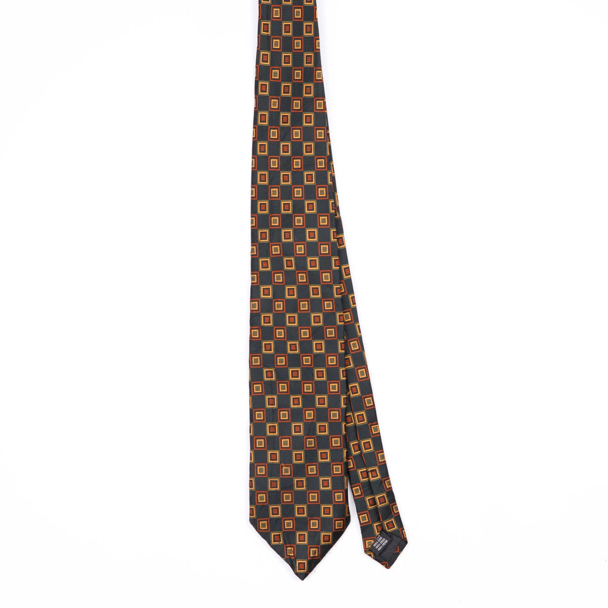 Front Front of Vintage Tango Square Geometric Patterned Tie
