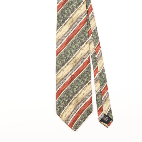 Front Detail of Vintage Bill Blass Striped Patterned Tie