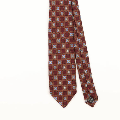 Front Detail of Vintage Jos. A. Bank Signature Collection Geometric Patterned Tie