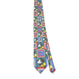 Front Front of Vintage 1990's Disney Mickey Mouse Cartoon Patterned Tie