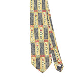 Front Front Detail of Vintage 1990's Geometric Patterned Tie