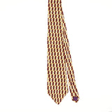 Front of Vintage 1990's Oscar De La Renta Geometric Patterned Tie