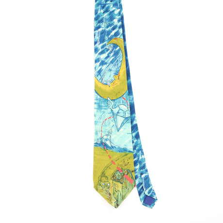 Front of Vintage 1990's The Beatles Cartoon Patterned Tie