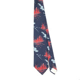 Front Front of Vintage 1980's Fishing Abstract Patterned Tie