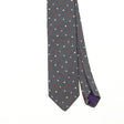 Front Front Detail of Vintage 1990's Pierre Balmain Polka Dot Patterned Tie