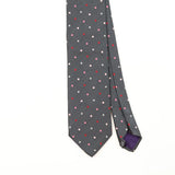 Front Front Detail of Vintage 1990's Pierre Balmain Polka Dot Patterned Tie