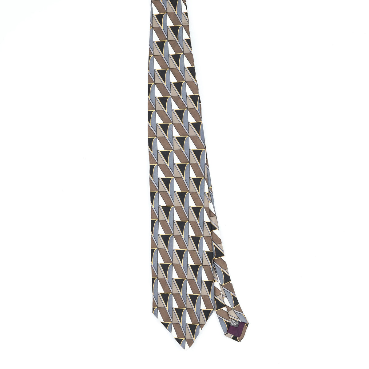 Front Front of Vintage Geometric Patterned Tie