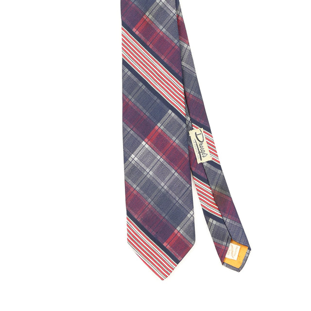 Front Detail of Vintage 1980's Check Patterned Tie