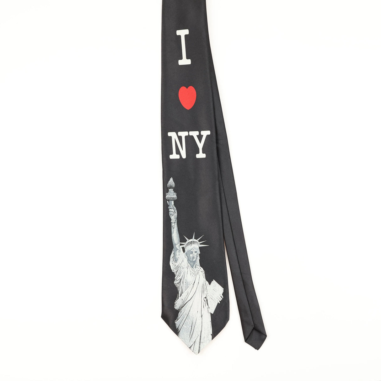 Front of Vintage 1990's Rene Chagal I Love NY Cartoon Patterned Tie