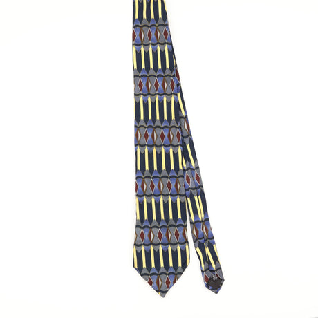 Front of Vintage 1990's Martin Wong Geometric Patterned Tie