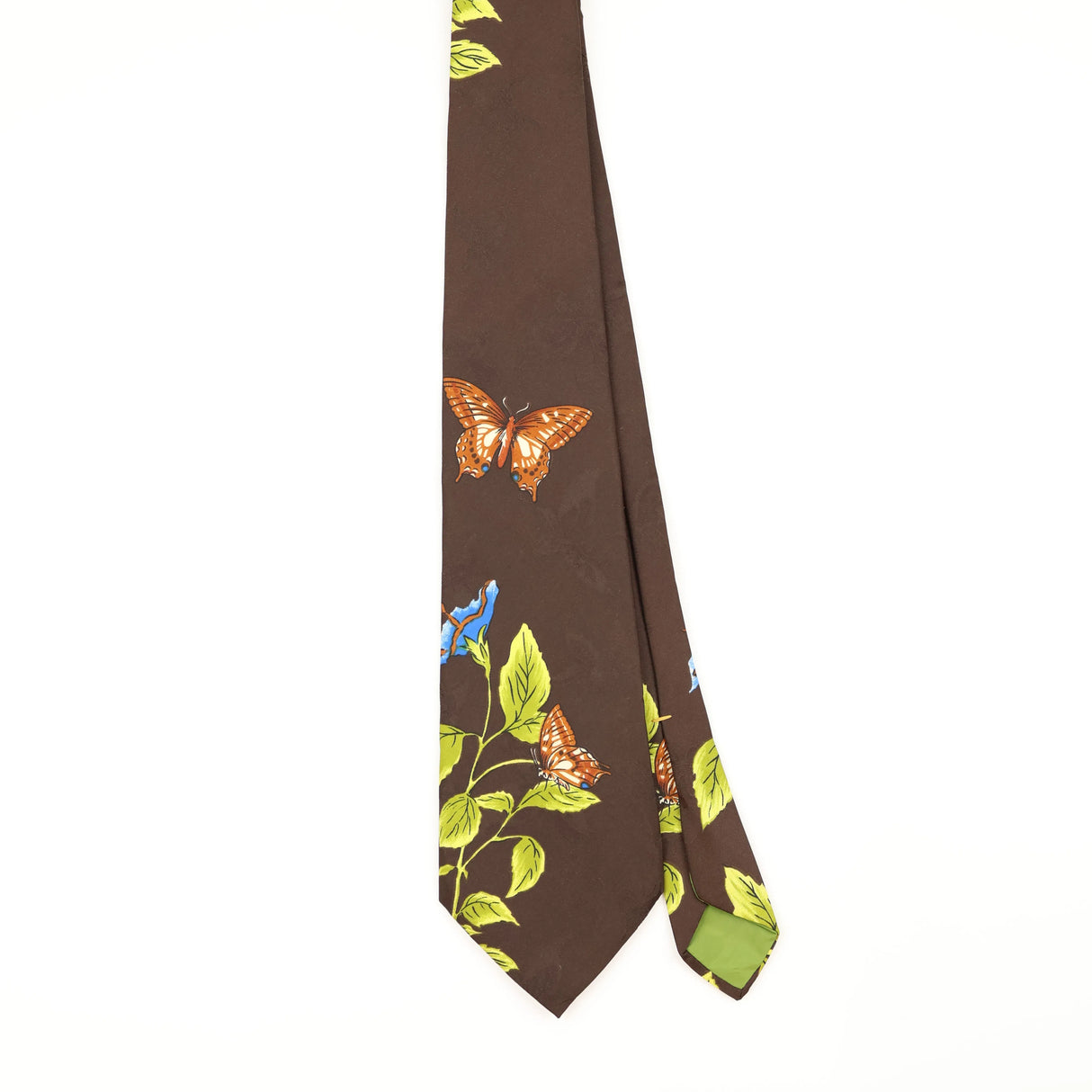 Front of Vintage 1980's Wembley Butterflies Animal Print Patterned Tie