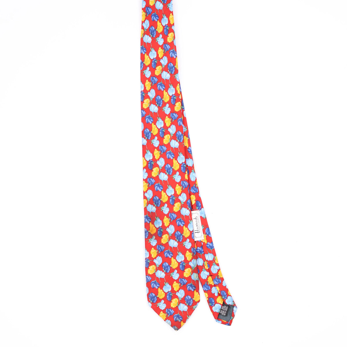 Front Front of Vintage 1990's Harrods Floral Patterned Tie