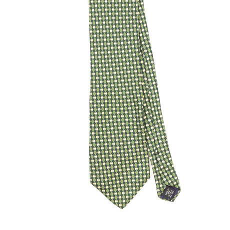 Front Front Detail of Vintage 1990's Jos. A. Bank Geometric Patterned Tie